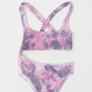 UO out from under Adelaide cutout swimsuit/ bodysuit tie dye
